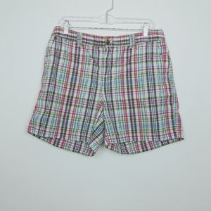 Women GH Bass plaid bermuda shorts size 12